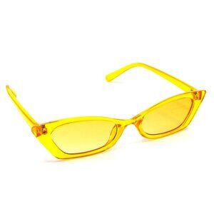 Slim Yellow Cat Eye Sunglasses